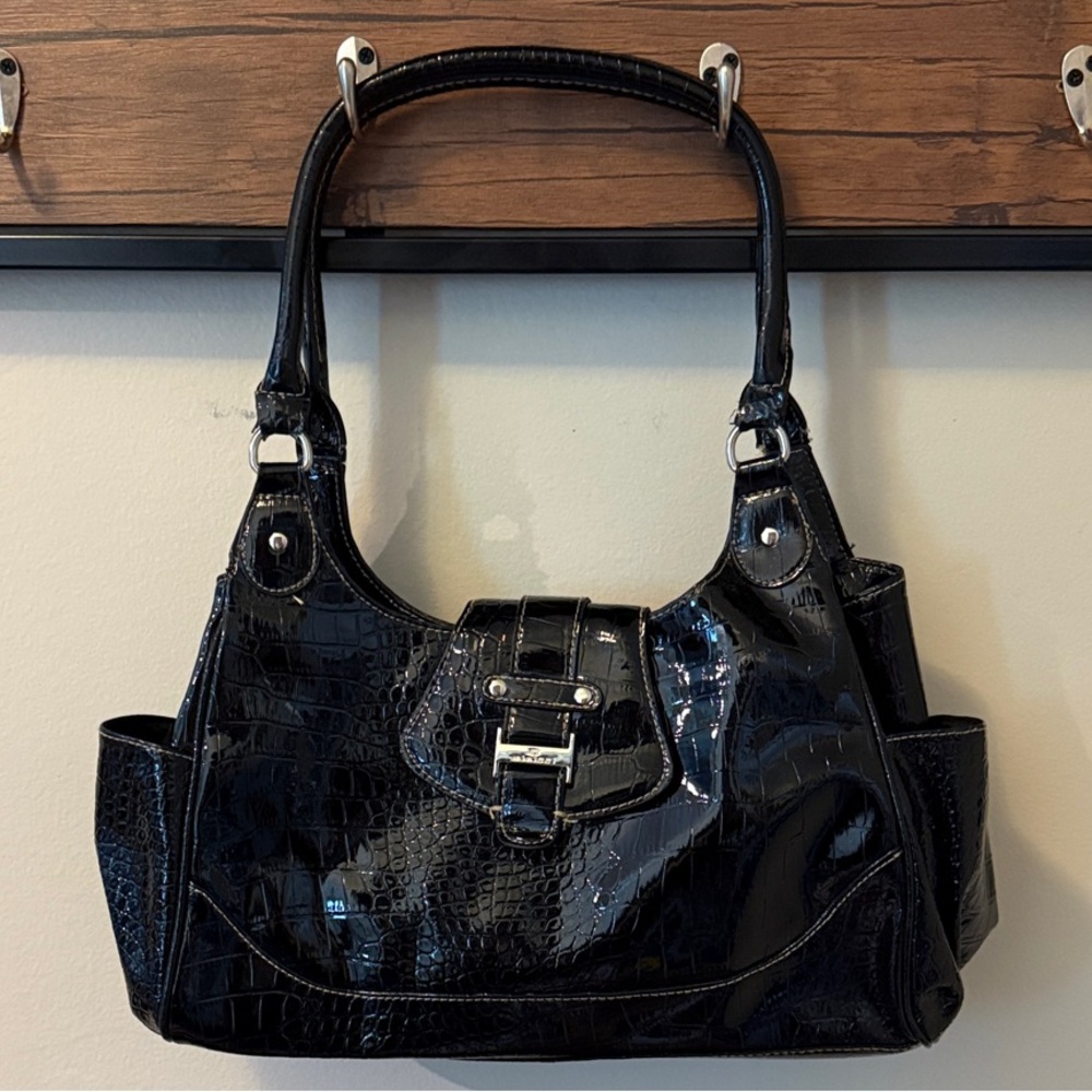 Minicci Elegant Black Women's Handbag Purse Leather used